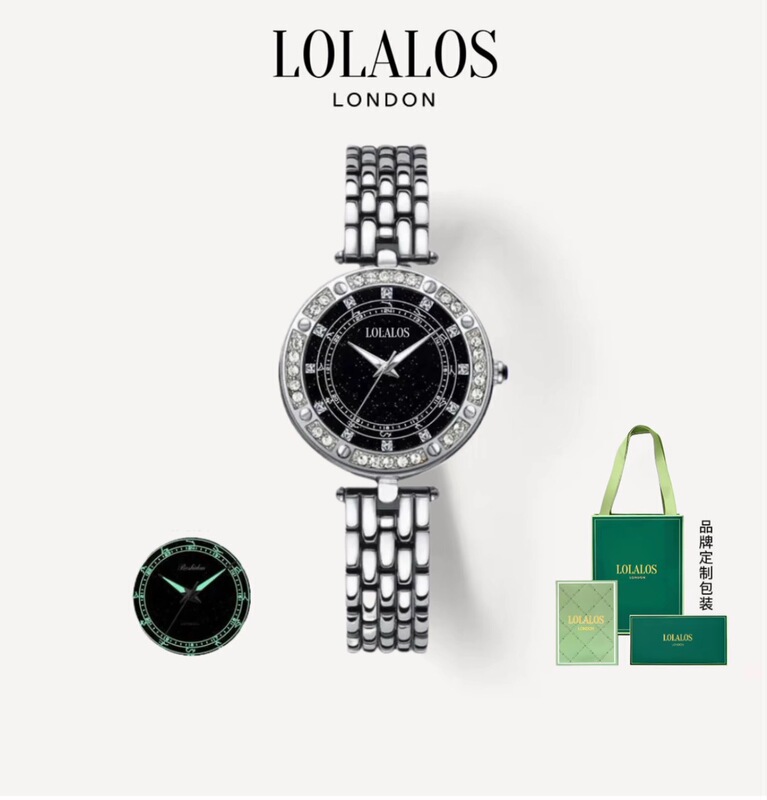 [Official Genuine] Lolalos Luxurious Constellation Luxury Diamond-Encrusted Luminous Brand Women's Watch