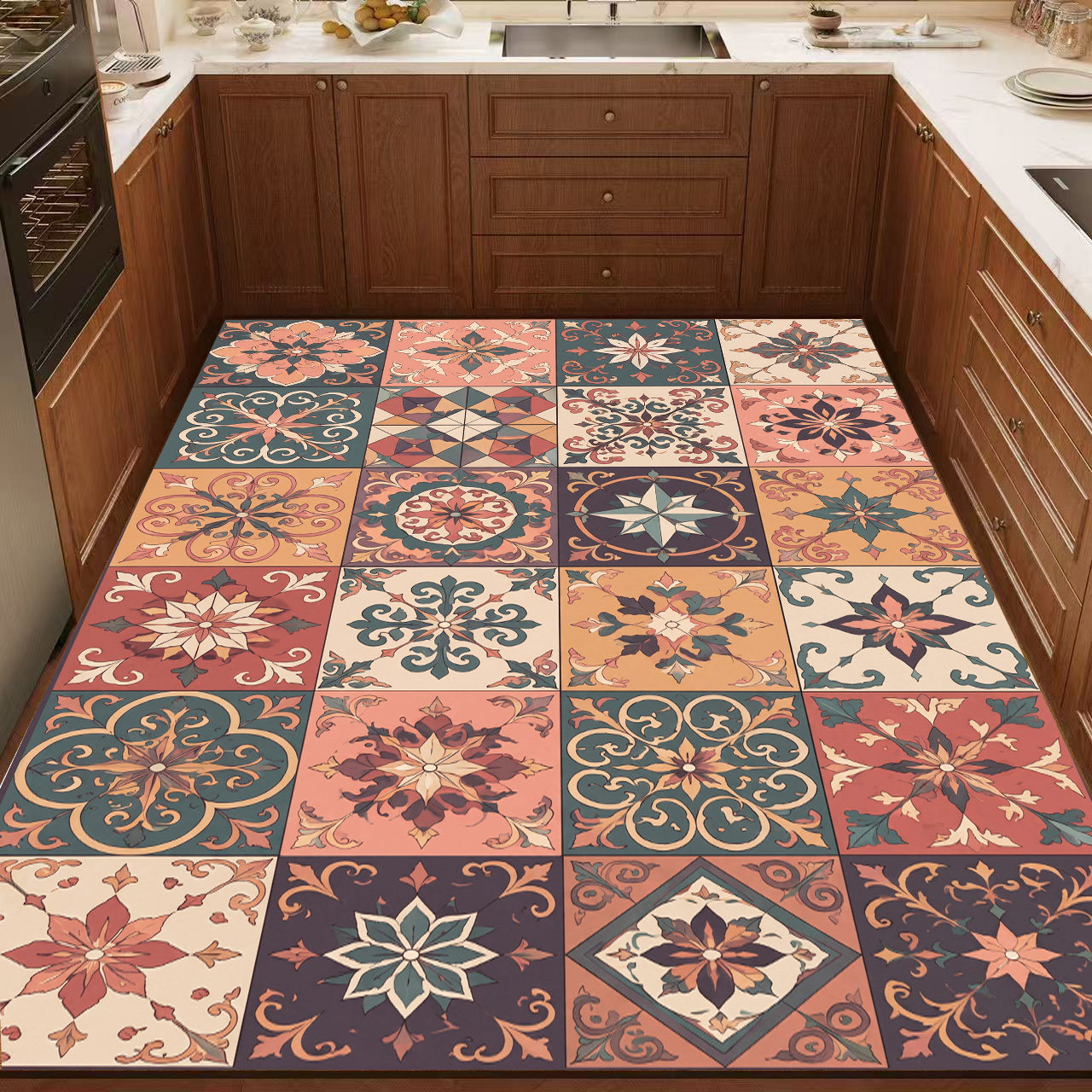 Thickened diatom mud kitchen floor mat wipeable
