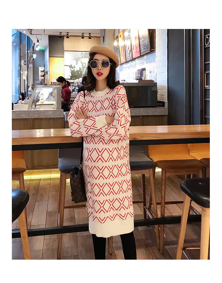 Phụ nữ mang thai mùa thu mẫu thời trang 2018 áo sơ mi mới thủy triều mẹ dài tay áo bà bầu váy dài phần đầm bầu dự tiệc