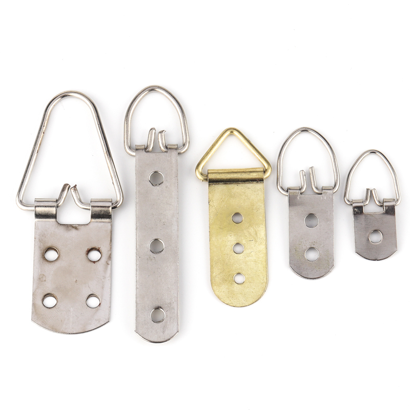 Picture Frame Hooks, Large Three-Hole Silver Hanging Rings for Hanging Calligraphy, Paintings, and Oil Paintings, 711, Pack of 100 Hardware Accessories