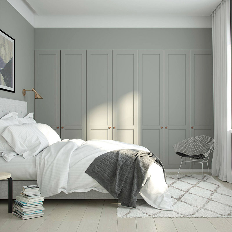 Overall Wardrobe American Red Oak Wood Wardrobe Set for European-style Custom Chengdu Wardrobe Cloakroom Full House Customize