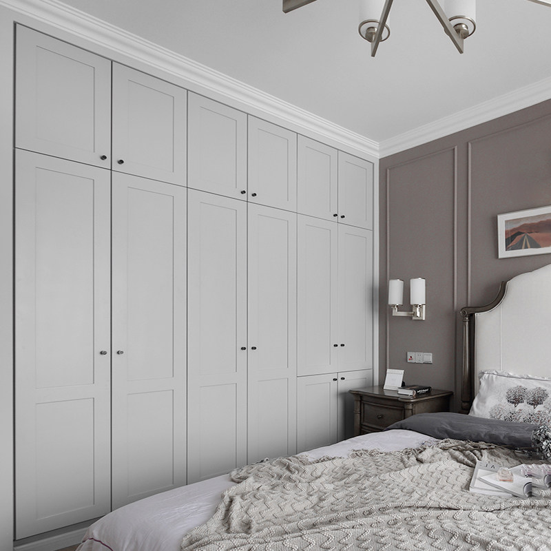 Overall wardrobe Custom Chengdu flat Open door moulded closet Brief Joo-style assembly Wardrobe Solid Wood Furniture to do