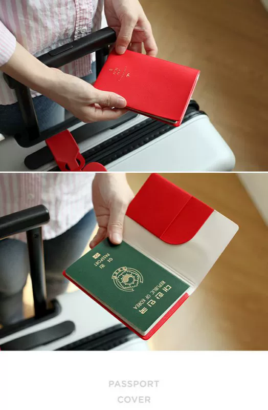 2NUL Hàn Quốc đơn giản màu sắc đơn giản hộ chiếu ngắn hộ chiếu giả da hộ chiếu du lịch bìa hộ chiếu 3M