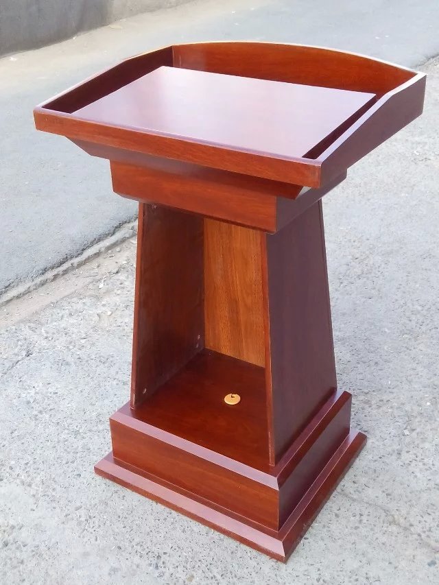 Beijing Solid Wood Pattern Radio Table Table Table Reception Table Reception Desk