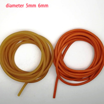 5-10m 6mm solid plain rubber band Comprehensive fitness exercise rubber band High elastic orange red latex tension rope