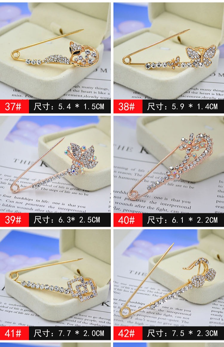 Đặc biệt cung cấp cao cấp trâm cài áo len hoang dã khóa khăn choàng đôi kim cương pin khăn quàng cổ cardigan khăn quàng cổ - Trâm cài trâm cài áo hàn quốc