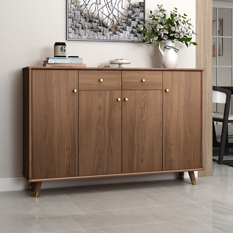 American light and luxurious shoe cabinet containing home solid wood color minimalist post modern entrance door into the door closed door Chinese style