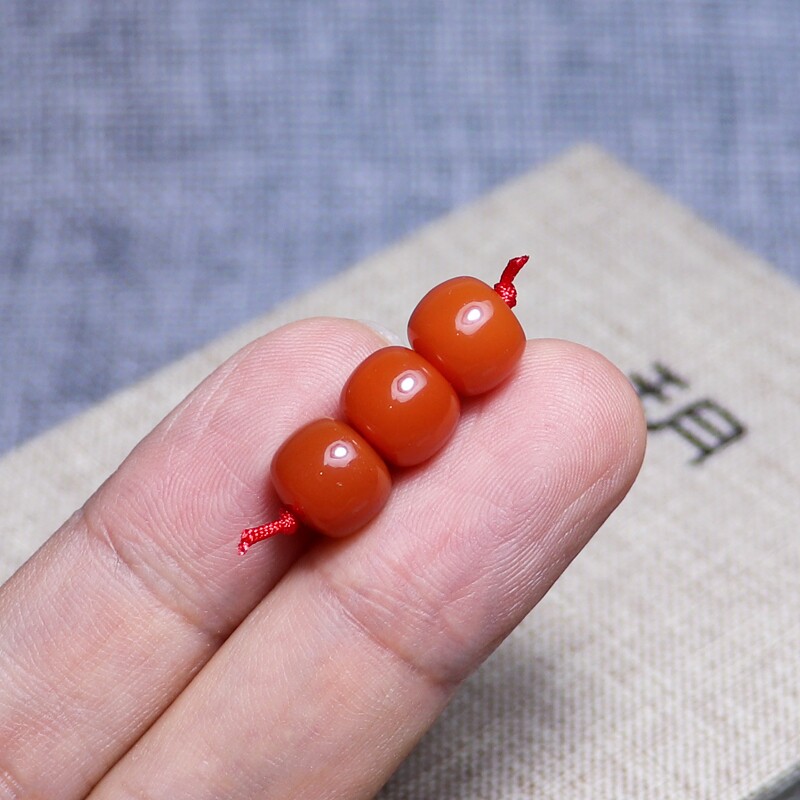 DIY аксессуары 天然南红玛瑙老形珠散珠配饰川料柿子红锦红牛血红火焰纹原矿无胶