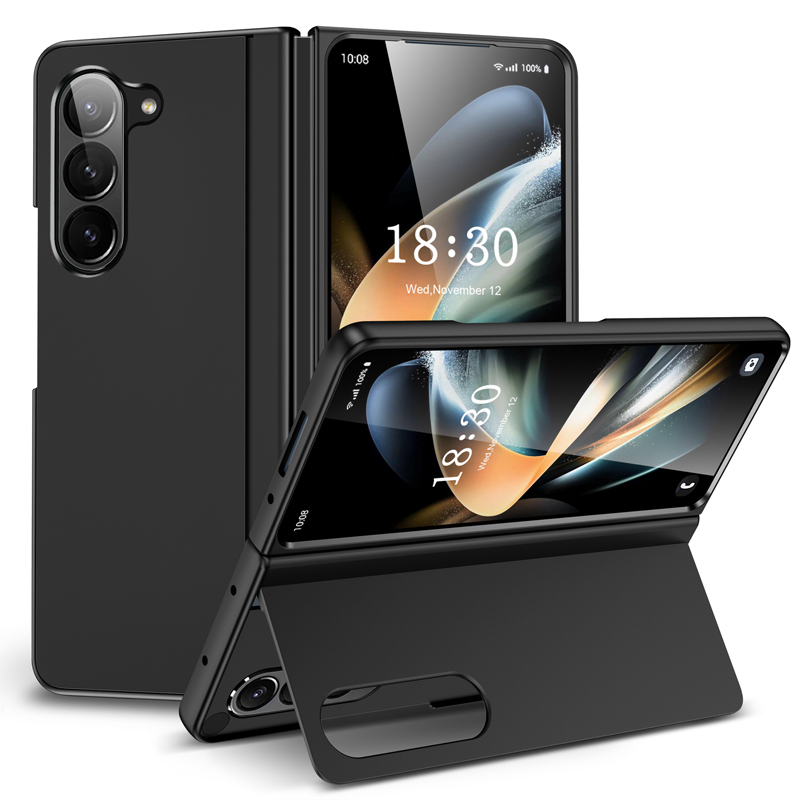 Samsung Z Fold 5 Phone Case New Foldable Screen Z Fold 6 Full Protection Anti-Drop Cover Creative Z Fold 4 Protective Case Matte Simple Ultra-Thin Silicone Trendy Z Fold 3 with Stand for Men and Women