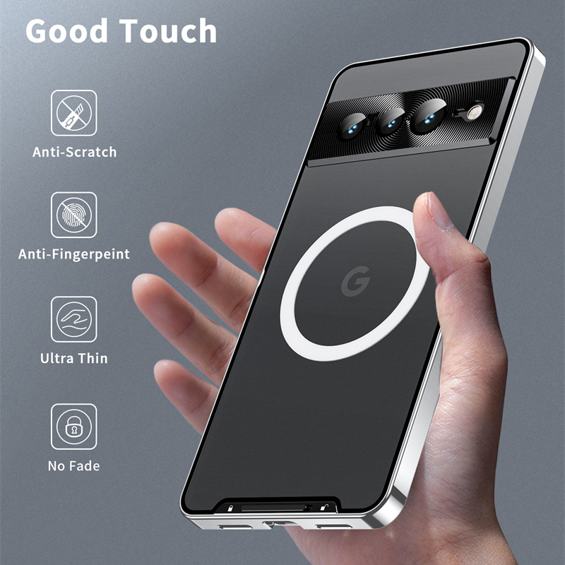 Suitable for Google Pixel 8 Pro Phone Case, Magnetic Glass Transparent New Model, Full Lens Protection, Anti-Drop Metal Frame, Ultra-Thin Google Pixel 7 Protective Cover, Trendy Brand, Simple 7A Suitable for Google Pixel 8 Pro Phone Case, Magnetic Glass Transparent New Model, Full Lens Protection, Anti-Drop Metal Frame, Ultra-Thin Google Pixel 7 Protective Cover, Trendy Brand, Simple 7A