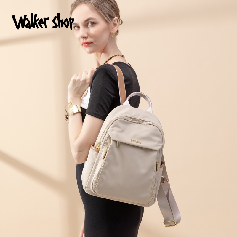 Walkershop Accessible Luxury Backpack 2026 New Fashion Large Capacity Lightweight Nylon Cloth Backpack Travel School Bag