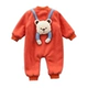 Baby cộng nhung jumpsuit mùa đông nam và nữ sơ sinh cardigan cho bé 0-3-6-12 tháng ra quần áo body chip tre em Áo liền quần