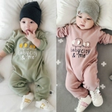 Детский осенний эластичный лонгслив для новорожденных для выхода на улицу, 0-3-6-9-12 мес.