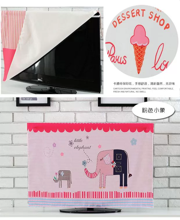 Bụi bìa phòng tivi nhà sống 65-inch 60-inch vải LCD 55 inch đơn giản hiện đại bảo vệ từ xa - Bảo vệ bụi