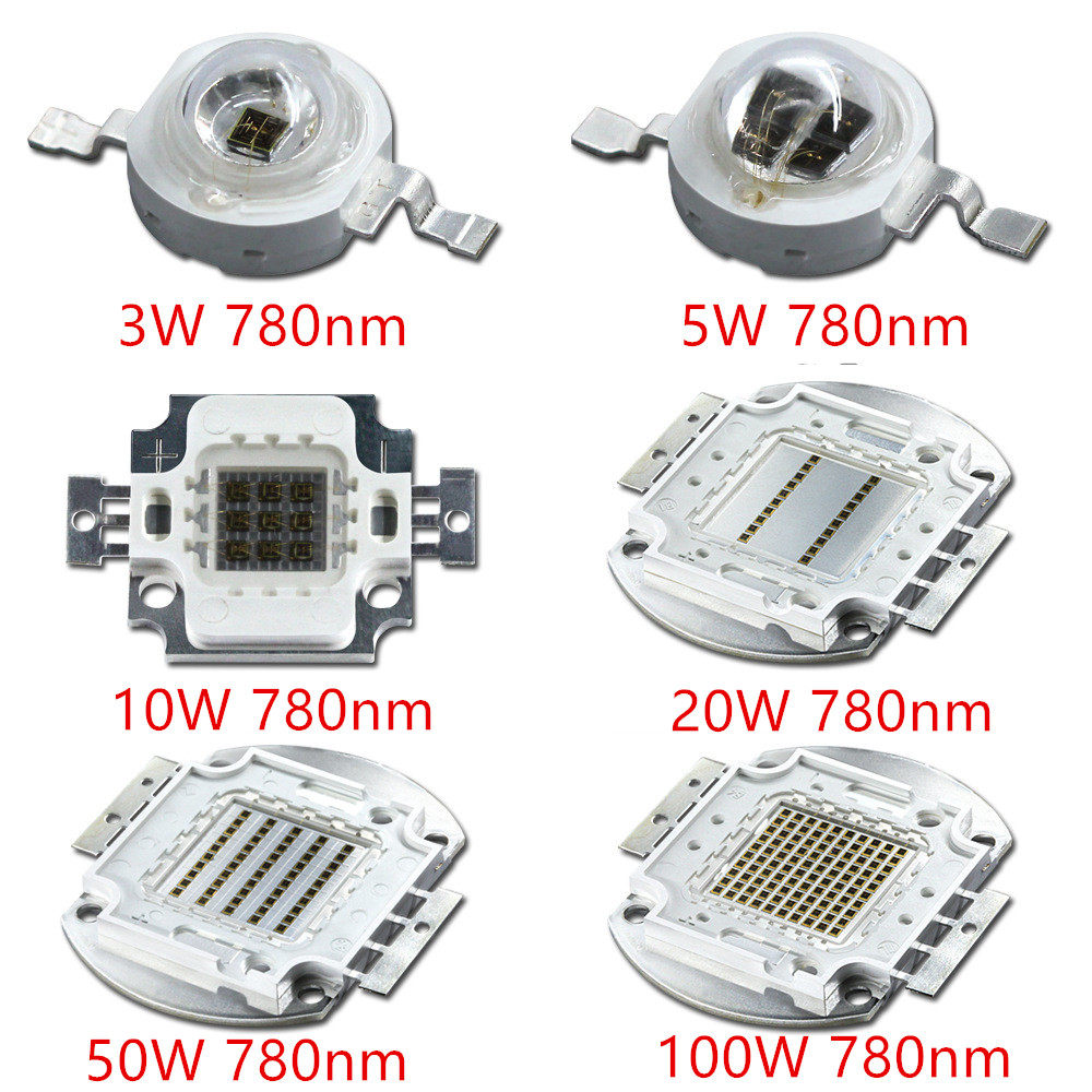 780nm远红外LED 3-100W  785nm  大功率780nm 特殊光医疗灯珠