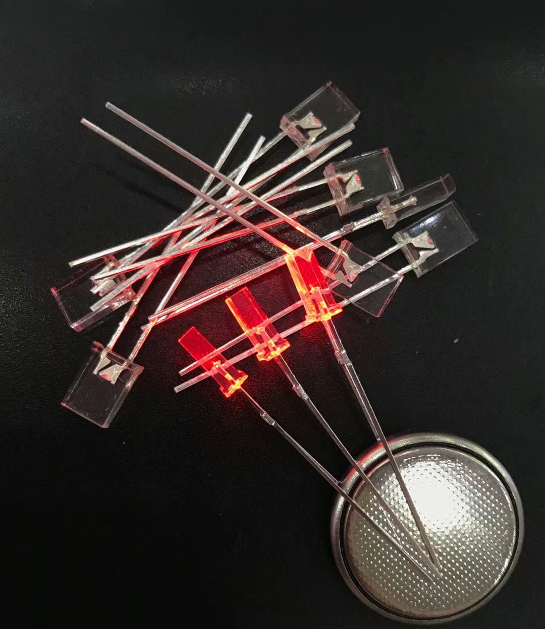 257白发蓝灯 方形发光二极管透明2*5*7mm蓝光LED直插灯珠