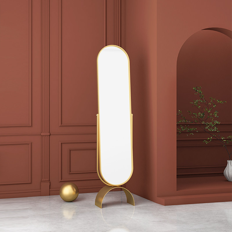 Nordic light luxury floor-to-ceiling full-body mirror living room bedroom home full-body mirror ins wind girl slimming full-body mirror