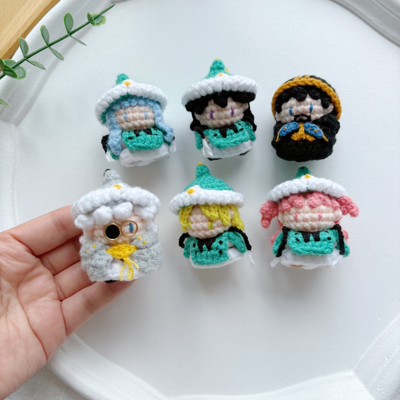 Magic Workshop of Finished Handmade Crocheted Gummy Pointed Hats, Keychain Small Pendant, Coco, Cheffley