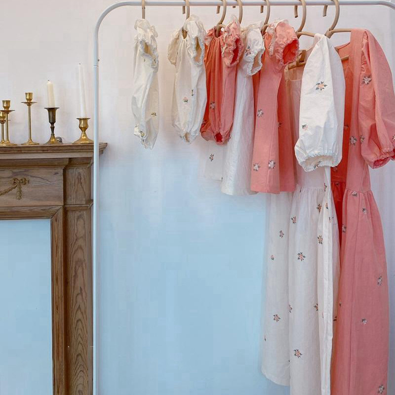 Fried street parent-child clothing mother and daughter summer clothing Korean version of children's clothing Western style floral dress baby baby romper romper