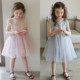 Korean version of girls' dress 2023 summer new mesh tutu skirt sweet lace princess dress foreign style dress skirt