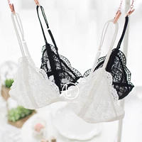 Cô gái không có vòng thép bikini đồ lót bra tụ tập áo ngực nhỏ gợi cảm ren siêu mỏng Pháp đẹp lại tam giác cup áo bra