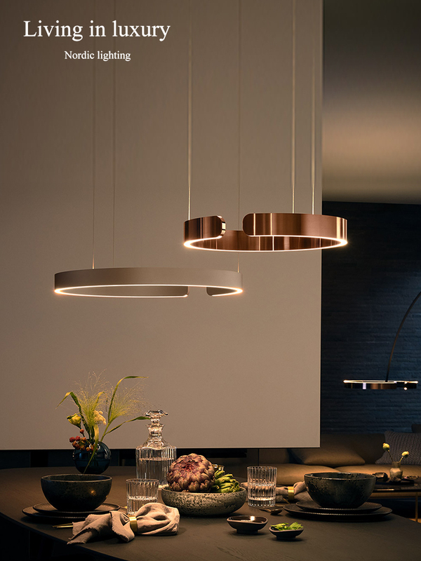 German Ochhi Mito Chandelier Minimalist Living Room Dining Room Adjustable Height Hand-Controlled Dimming Smart Dining Room Lighting