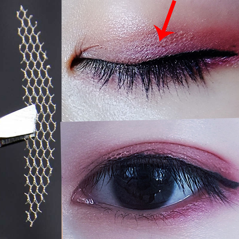 Lace double eyelid paste uncertain mesh mesh natural fiber strip to glue fairy sticker red sticker