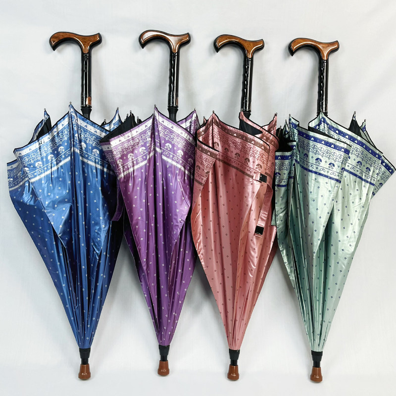 One Umbrella, Two Uses! Vintage Cane Umbrella, Suitable for Both Sunny and Rainy Weather, with Thickened Ribs, Storm-Resistant, Comfortable and Strong