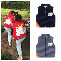 90-140 yards children plus velvet clip cotton belt lining vest men and women baby warm shoulder thick one velvet winter