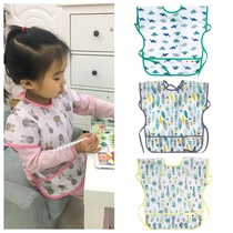 1-5 years old infant sleeveless extended waterproof coat childrens lace bib light eating painting clothes anti-fouling