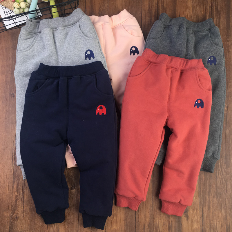 80-130 yards baby padded pants wear thickened 1-3 years old-5 years old men and women can open the crotch winter baby pants