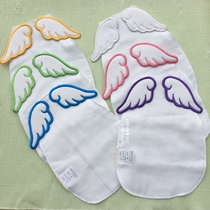 Baby sweat towel cotton 6-layer gauze Angel shape kindergarten female treasure pad back towel sweat towel no fluorescent agent