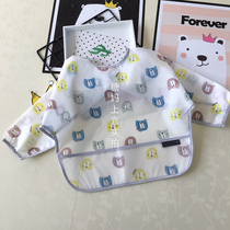 Practical disposable baby eating clothes anti-dressing sleeves whole body waterproof eating painting dressing 0 to 3 years old