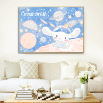 diy digital oil painting hand painted cured jade Gui dog Xiaoqing New dress painting Three Lull fill oil color painting painted color painting