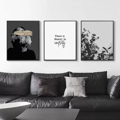 Girl DIY digital oil painting hand-painted filled abstract decorative painting black acrylic bedroom oil painting decompression living room