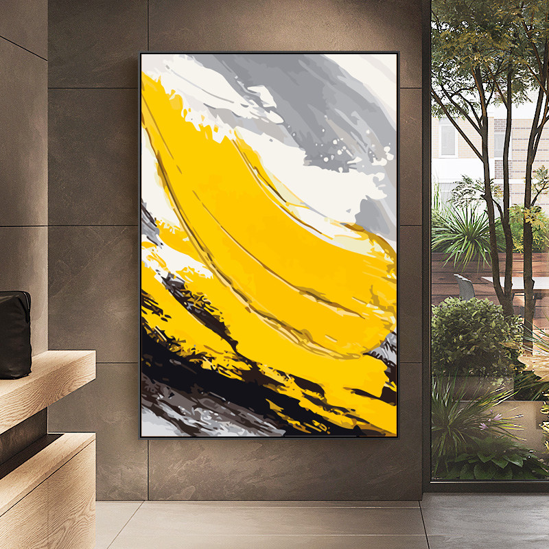 Abstract Large Size Diy Digital Oil Painting Hyun Guan Decoration Painting Light Extravagant Large Background Fresco Hand Painted Oil Color Painting