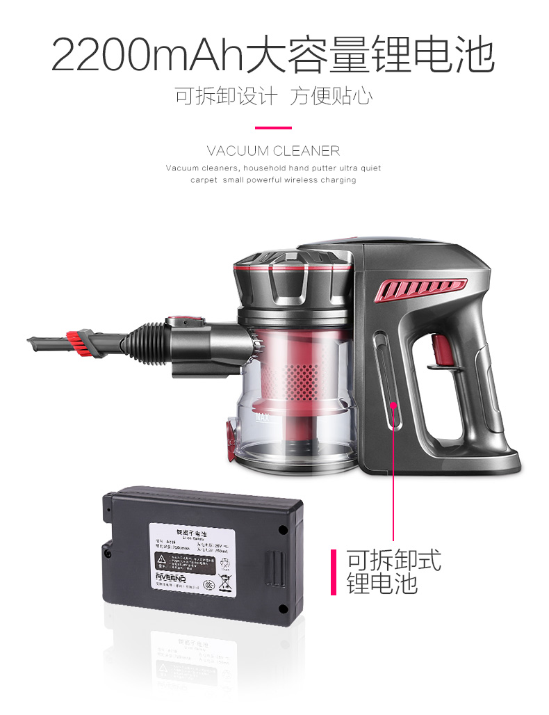 Đức Avino A219 máy hút bụi nhỏ không dây có thể sạc lại xe gia đình không dây cầm tay mite im lặng - Máy hút bụi robot hút bụi xiaomi