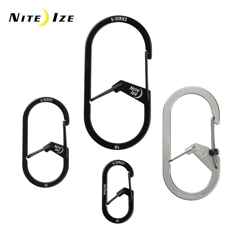 Nay love NiteIze safety g type climbing buckle stainless steel key buckle ring hanger hanging buckle quick hanging quick clasp clasp-Taobao
