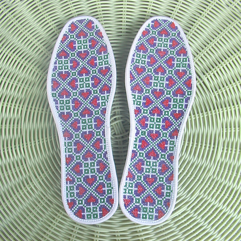 Purely Handmade Cross-Stitch Premium Insoles for Men and Women, Made of Pure Cotton, Traditional Old-Fashioned Geometric Patterns, Anti-Odor and Sweat-Absorbent Sock Soles Purely Handmade Cross-Stitch Premium Insoles for Men and Women, Made of Pure Cotton, Traditional Old-Fashioned Geometric Patterns, Anti-Odor and Sweat-Absorbent Sock Soles