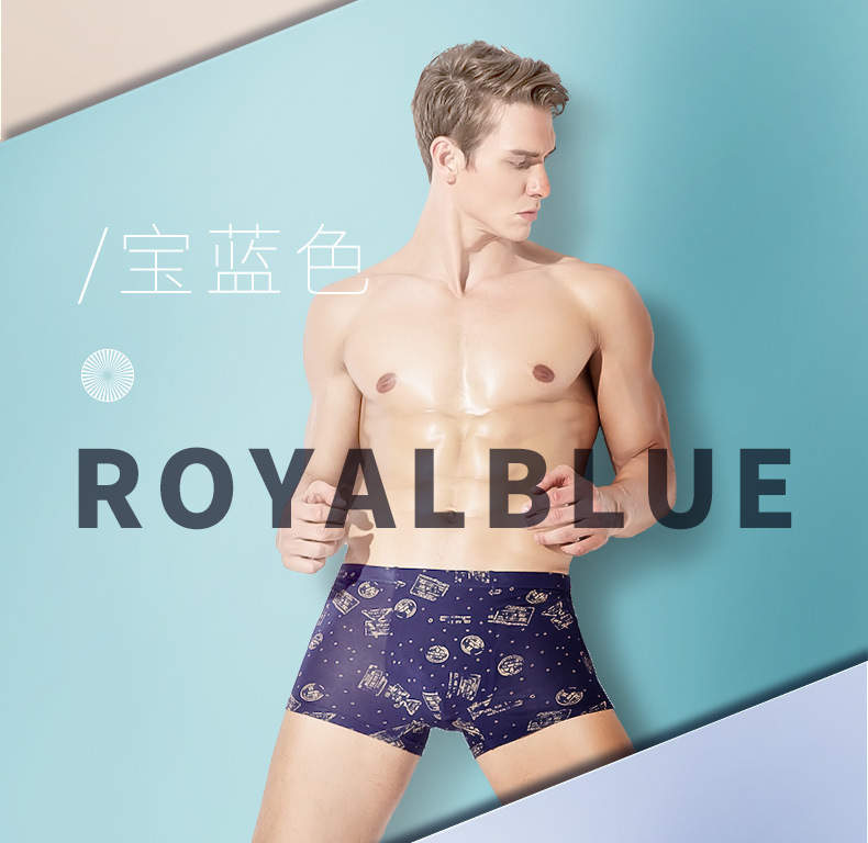 4 hộp quà tặng với phương thức vải nam đồ lót nam boxer quần thanh niên Hàn Quốc phiên bản của tự canh triều thở căng