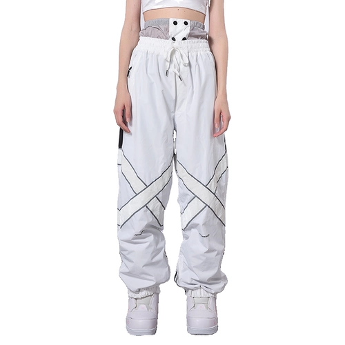 Светоотражающие лыжные удерживающие тепло водонепроницаемые зимние спортивные ветрозащитные штаны, сноубординг