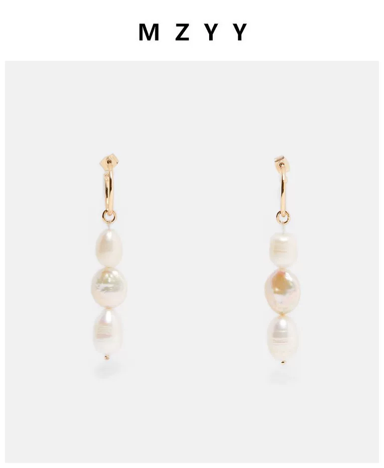Organic earrings from pearl