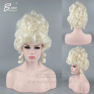 taobao agent Fenneer fluffy curly curly milk platinum nobility queen queen court makeup ball cos fake hair spot