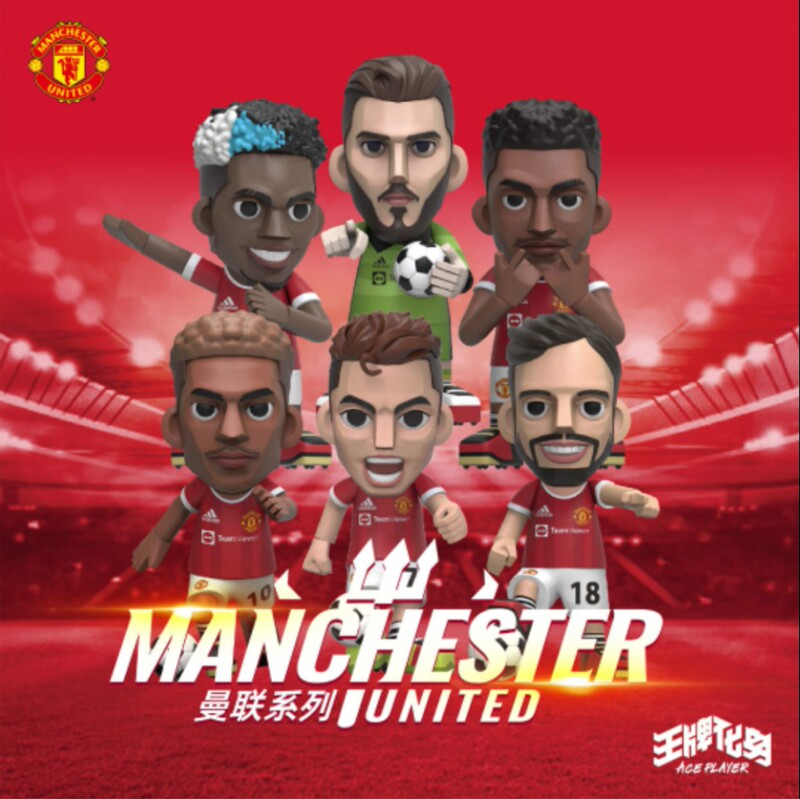 Official Manchester United Football Blind Box | Cristiano Ronaldo, Marcus Rashford, Paul Pogba, B. Fekete-Hajay, Trendy Toy Figurines