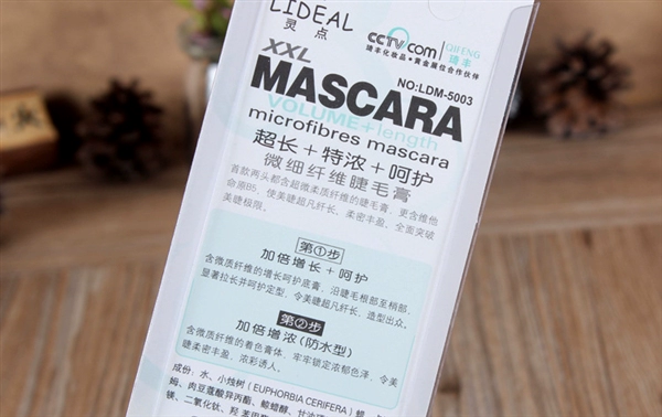 Ling point LIDEAL microfiber đôi mascara không thấm nước dài không nở đầu cọ trắng đen - Kem Mascara / Revitalash chuot mi