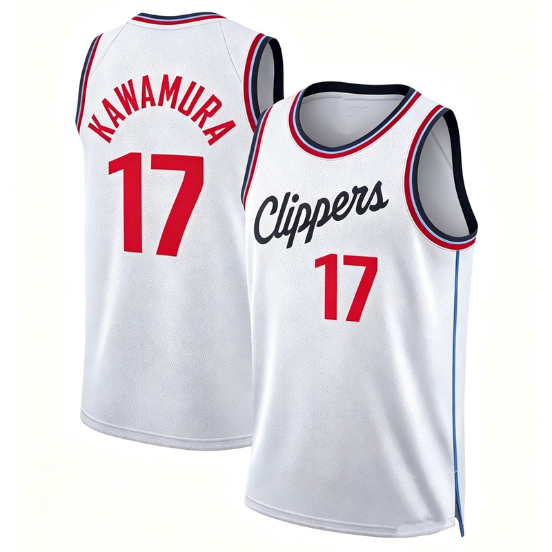 American Version of the Clippers' No. 17 Jersey, Takehito Kawamura, No. 28 Basketball Uniform, City Version, Garland, Ingram, No. 7