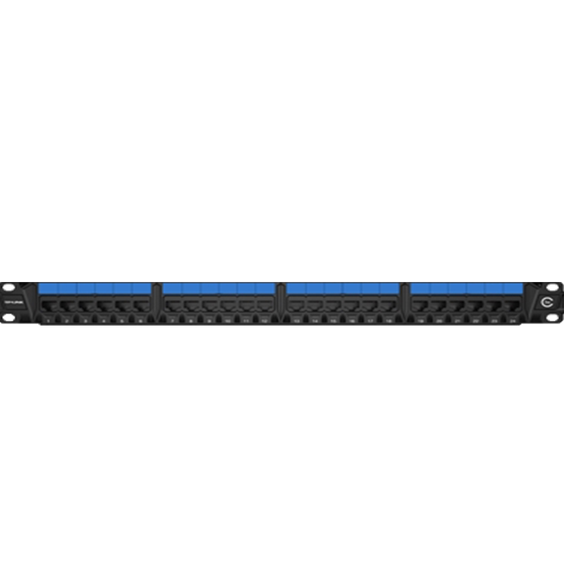 普联TP-LINK TL-ED5e024超五类非屏蔽配线架CAT5e标准19英寸机架式机柜安装1U网络工程综合布线8芯铜镀金阻燃