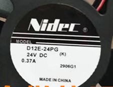 New original NIDEC 12038 24V 0 37A 2-wire D12E-24PG axial flow equipment fan