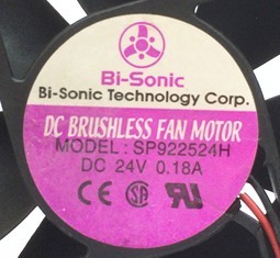 Taiwan Bairui bi-sonic 9025 9CM SP922524H 24V 0 18A 2-wire inverter fan