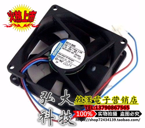 EBMPAPST 8414 NHR 24V 100mA 2 4W 8CM 8025 2 wire cooling fan